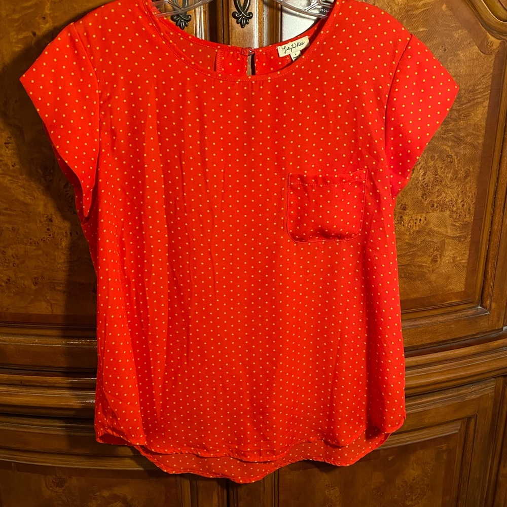 Red Polka Dot Top